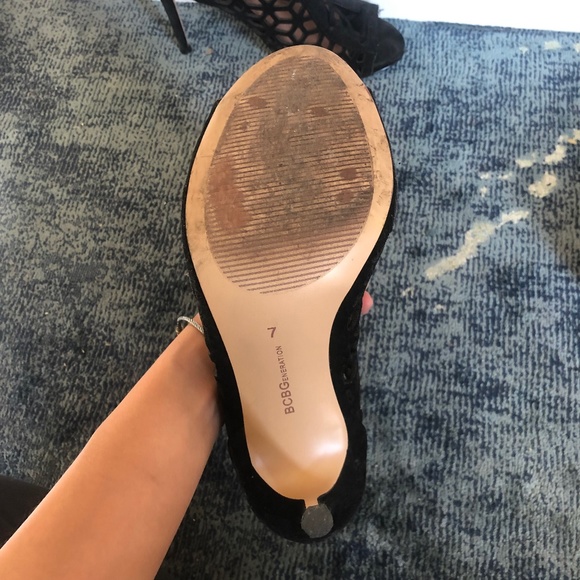 BCBG Faux-Suede Cage Bootie - Picture 6 of 7